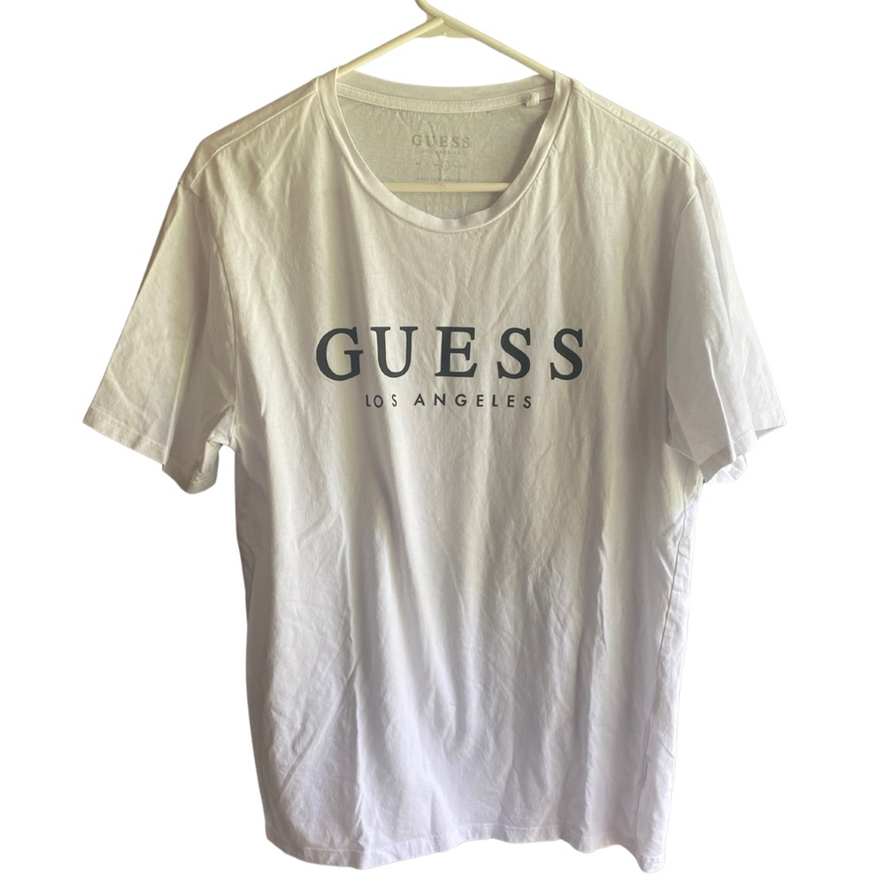 Guess women’s white tee shirt - size L